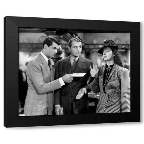 Cary Grant - His Girl Friday Black Modern Wood Framed Art Print by Hollywood Photo Archive