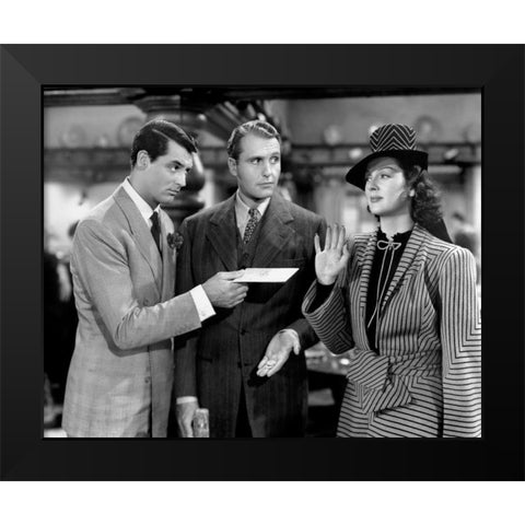 Cary Grant - His Girl Friday Black Modern Wood Framed Art Print by Hollywood Photo Archive
