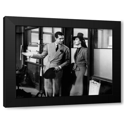 Cary Grant - His Girl Friday Black Modern Wood Framed Art Print by Hollywood Photo Archive