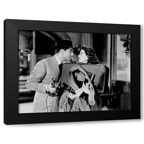 Cary Grant - His Girl Friday Black Modern Wood Framed Art Print by Hollywood Photo Archive