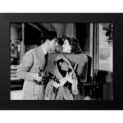Cary Grant - His Girl Friday Black Modern Wood Framed Art Print by Hollywood Photo Archive