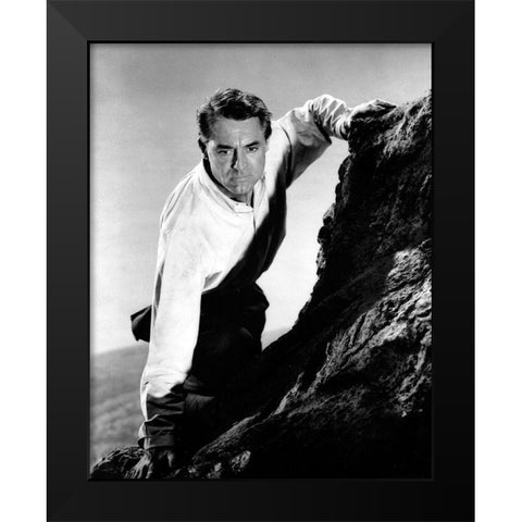 Cary Grant - North By Northwest Black Modern Wood Framed Art Print by Hollywood Photo Archive