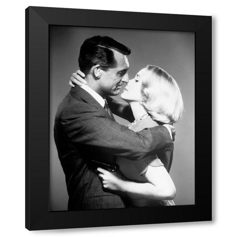Cary Grant - North By Northwest Black Modern Wood Framed Art Print by Hollywood Photo Archive