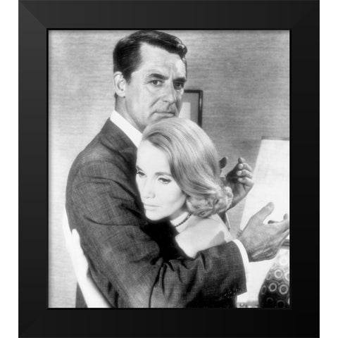 Cary Grant - North By Northwest Black Modern Wood Framed Art Print by Hollywood Photo Archive
