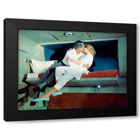 Cary Grant - North By Northwest Black Modern Wood Framed Art Print by Hollywood Photo Archive