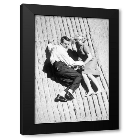 Cary Grant - North By Northwest Black Modern Wood Framed Art Print by Hollywood Photo Archive