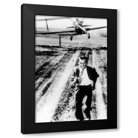 Cary Grant - North By Northwest Black Modern Wood Framed Art Print by Hollywood Photo Archive