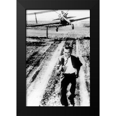 Cary Grant - North By Northwest Black Modern Wood Framed Art Print by Hollywood Photo Archive