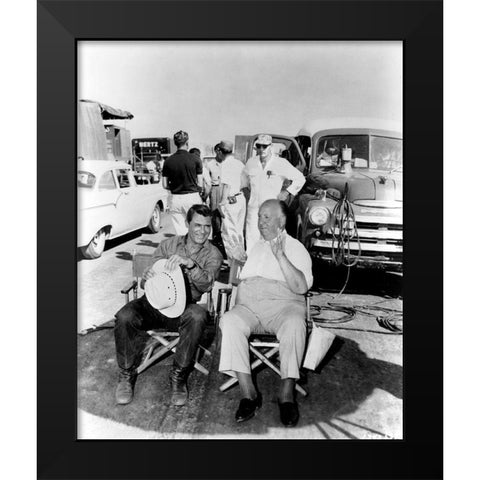 Cary Grant - North By Northwest Black Modern Wood Framed Art Print by Hollywood Photo Archive