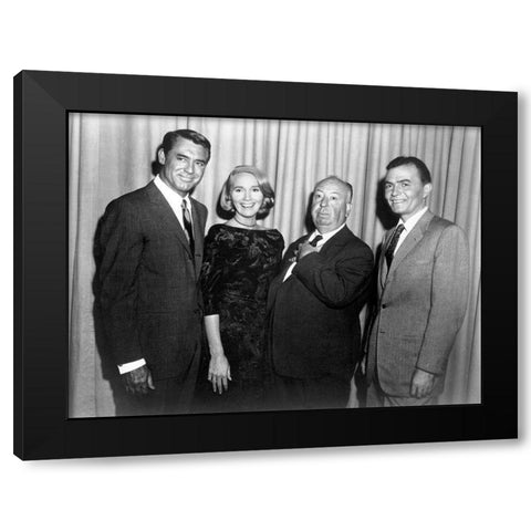 Cary Grant - North By Northwest Black Modern Wood Framed Art Print by Hollywood Photo Archive