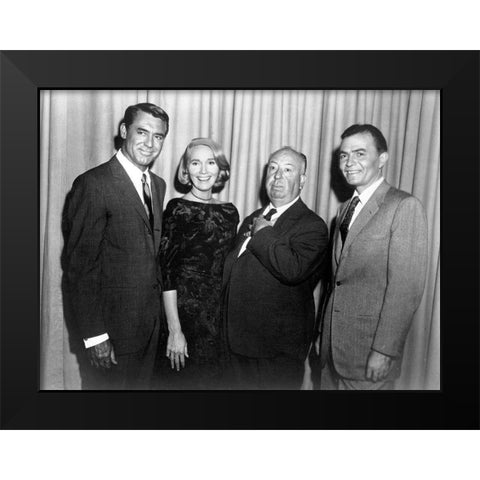 Cary Grant - North By Northwest Black Modern Wood Framed Art Print by Hollywood Photo Archive