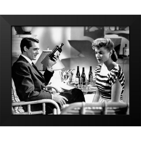 Cary Grant Black Modern Wood Framed Art Print by Hollywood Photo Archive