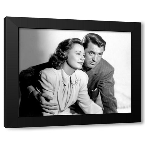 Cary Grant Black Modern Wood Framed Art Print by Hollywood Photo Archive