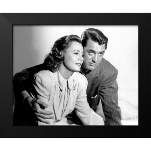 Cary Grant Black Modern Wood Framed Art Print by Hollywood Photo Archive