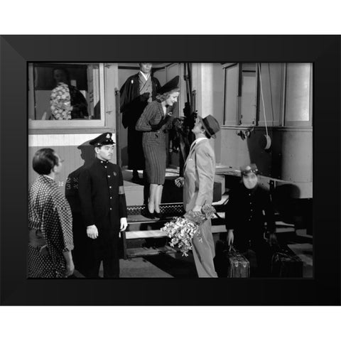 Cary Grant Black Modern Wood Framed Art Print by Hollywood Photo Archive
