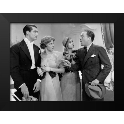 Cary Grant Black Modern Wood Framed Art Print by Hollywood Photo Archive