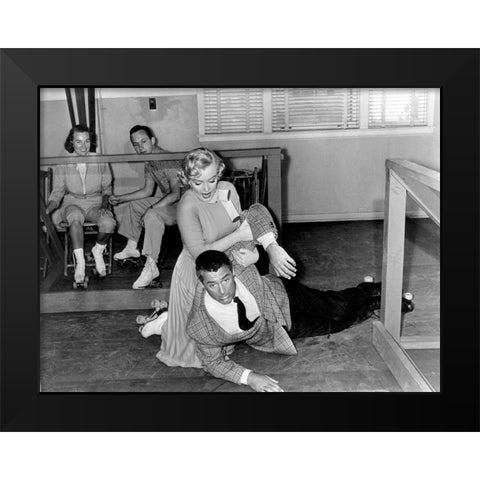 Cary Grant Black Modern Wood Framed Art Print by Hollywood Photo Archive