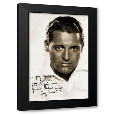 Cary Grant Black Modern Wood Framed Art Print by Hollywood Photo Archive