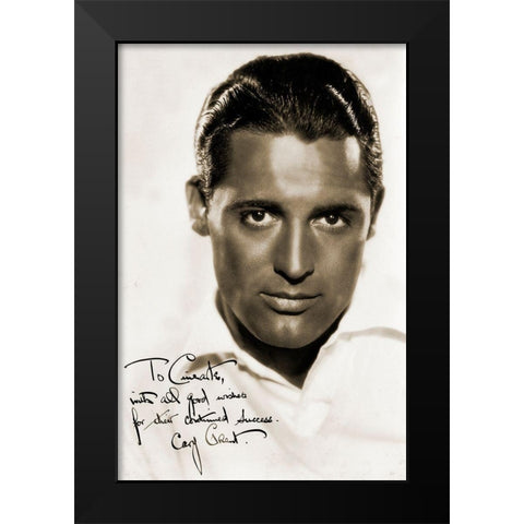 Cary Grant Black Modern Wood Framed Art Print by Hollywood Photo Archive