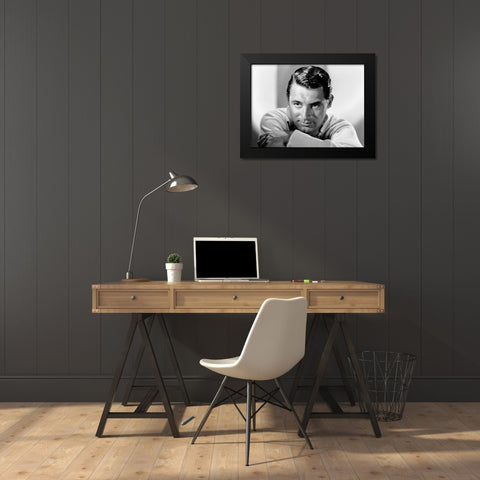Cary Grant Black Modern Wood Framed Art Print by Hollywood Photo Archive
