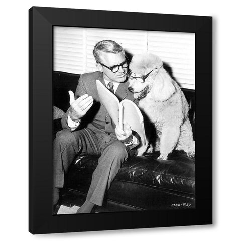 Cary Grant Black Modern Wood Framed Art Print by Hollywood Photo Archive