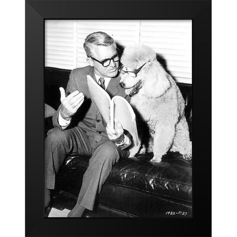 Cary Grant Black Modern Wood Framed Art Print by Hollywood Photo Archive