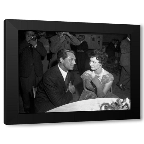 Cary Grant Black Modern Wood Framed Art Print by Hollywood Photo Archive