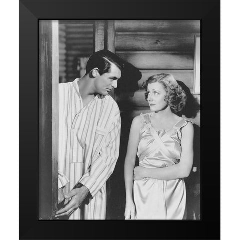 Cary Grant Black Modern Wood Framed Art Print by Hollywood Photo Archive