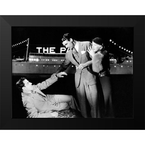 Cary Grant - Gambling Ship Black Modern Wood Framed Art Print by Hollywood Photo Archive