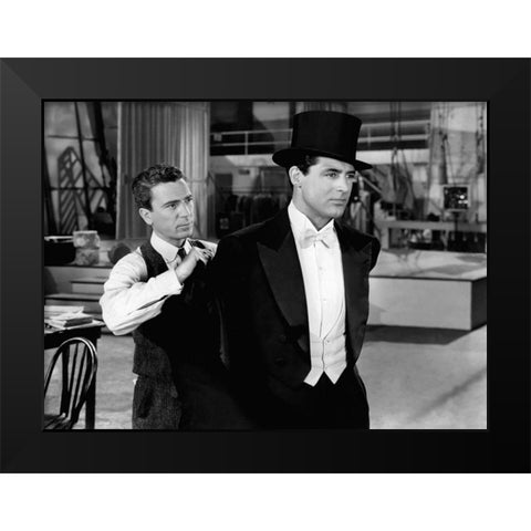 Cary Grant - Night and Day Black Modern Wood Framed Art Print by Hollywood Photo Archive