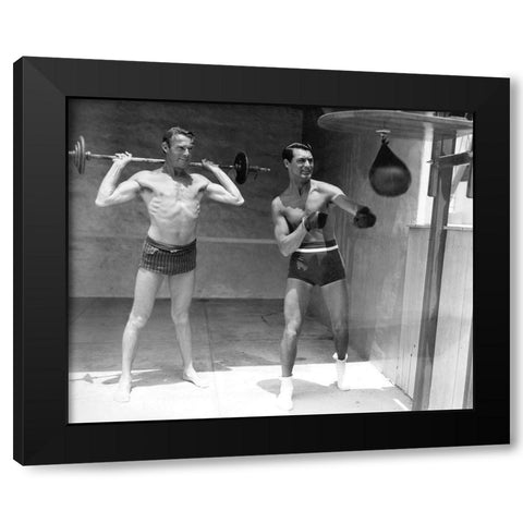 Cary Grant Black Modern Wood Framed Art Print with Double Matting by Hollywood Photo Archive