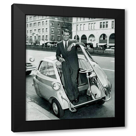 Cary Grant Black Modern Wood Framed Art Print with Double Matting by Hollywood Photo Archive