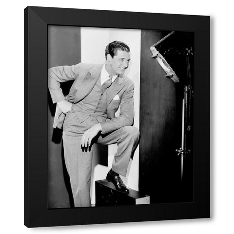 Cary Grant Black Modern Wood Framed Art Print with Double Matting by Hollywood Photo Archive