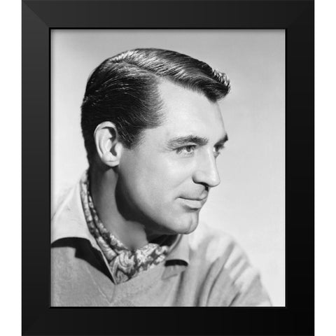 Cary Grant Black Modern Wood Framed Art Print by Hollywood Photo Archive