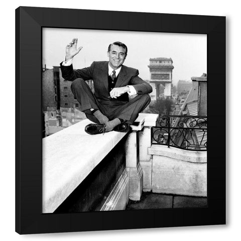 Cary Grant Black Modern Wood Framed Art Print by Hollywood Photo Archive