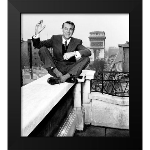 Cary Grant Black Modern Wood Framed Art Print by Hollywood Photo Archive