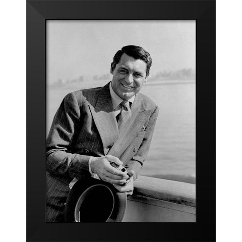 Cary Grant Black Modern Wood Framed Art Print by Hollywood Photo Archive