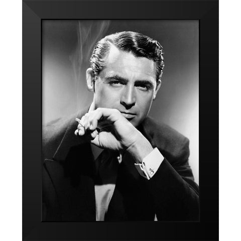 Cary Grant Black Modern Wood Framed Art Print by Hollywood Photo Archive