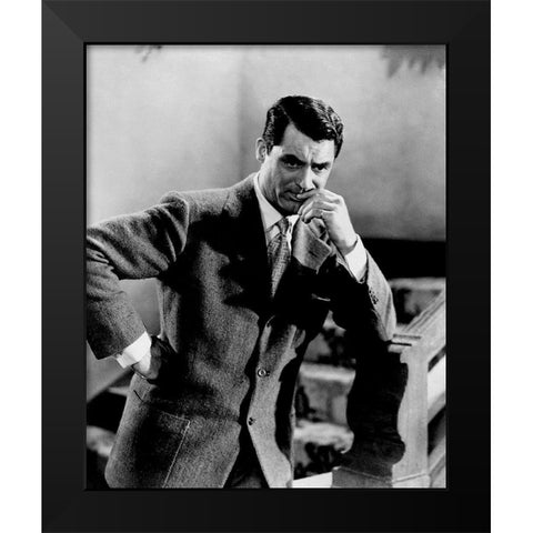 Cary Grant Black Modern Wood Framed Art Print by Hollywood Photo Archive