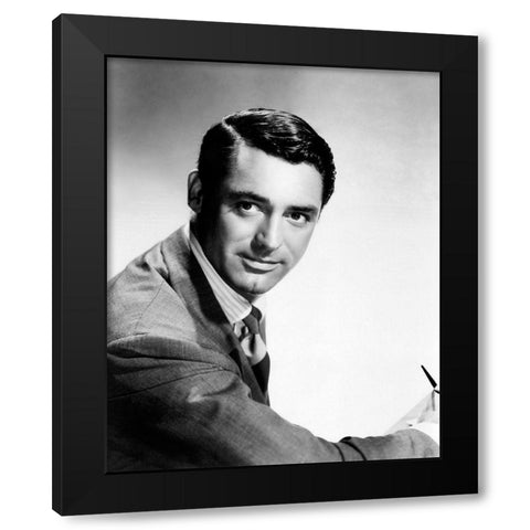 Cary Grant Black Modern Wood Framed Art Print with Double Matting by Hollywood Photo Archive