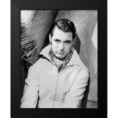 Cary Grant - In Paris Black Modern Wood Framed Art Print by Hollywood Photo Archive