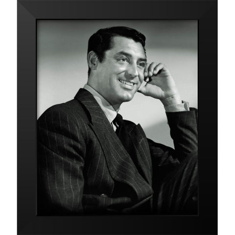 Cary Grant Black Modern Wood Framed Art Print by Hollywood Photo Archive