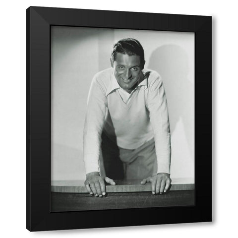 Cary Grant Black Modern Wood Framed Art Print by Hollywood Photo Archive