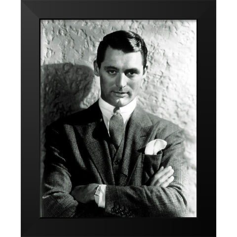 Cary Grant Black Modern Wood Framed Art Print by Hollywood Photo Archive