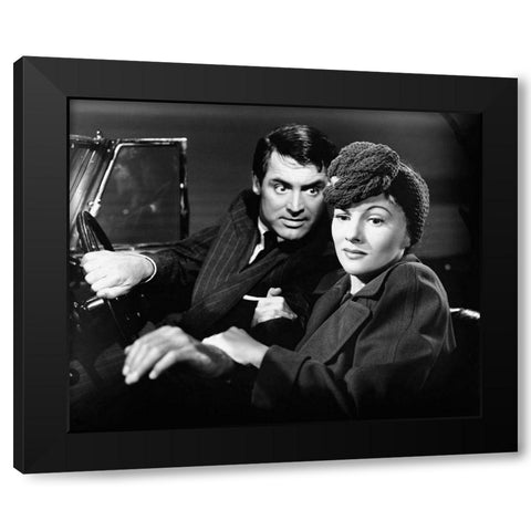 Cary Grant - Suspicion Black Modern Wood Framed Art Print by Hollywood Photo Archive