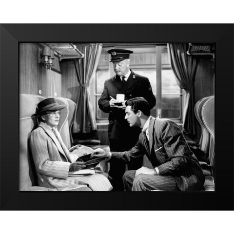 Cary Grant - Suspicion Black Modern Wood Framed Art Print by Hollywood Photo Archive