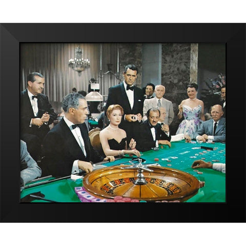 Cary Grant - To Catch A Thief Black Modern Wood Framed Art Print by Hollywood Photo Archive