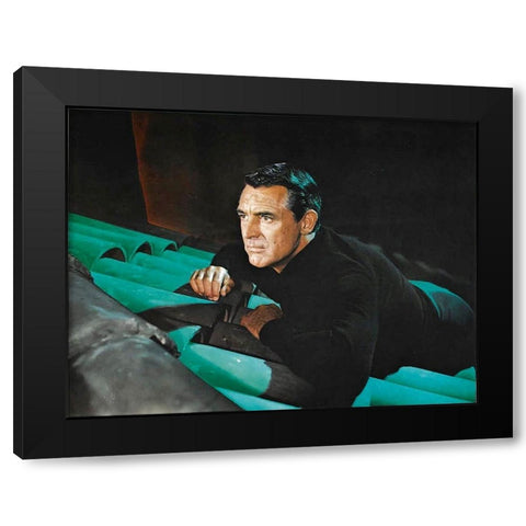 Cary Grant - To Catch A Thief Black Modern Wood Framed Art Print by Hollywood Photo Archive