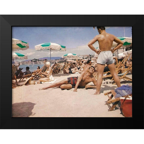 Cary Grant - To Catch A Thief Black Modern Wood Framed Art Print by Hollywood Photo Archive