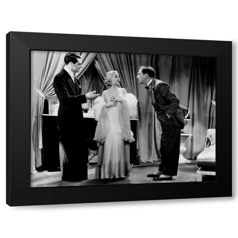 Cary Grant with Genevieve Tobin - Kiss and Make Up Black Modern Wood Framed Art Print by Hollywood Photo Archive